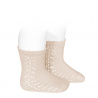 Baby side openwork short socks LINEN