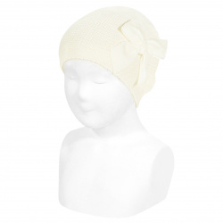 Gorro ponto jarreteira laço...