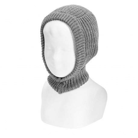 Balaclava ponto inglês CINZA CLARO