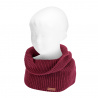 English rib stitch tube scarf GARNET