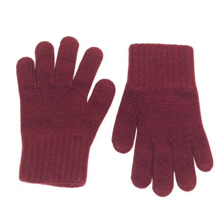 Gants tricot basiques GRENAT