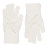 Gloves with giant velvet bow BEIGE
