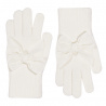Gloves with giant velvet bow BEIGE