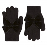 Guantes con lazo grande de terciopelo NEGRO