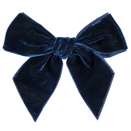 Hair clip with velvet bow NAVY BLUE