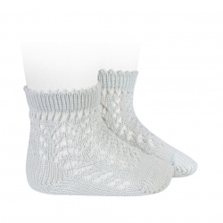 Cotton openwork short socks...