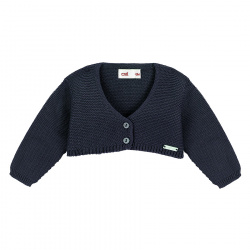 Bolero de malha AZUL MARINHO