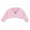 Garter stitch bolero cardigan PINK