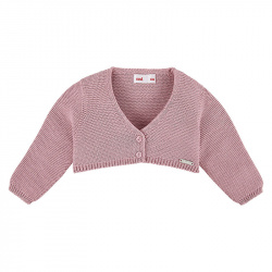 Bolero de malha ROSA CLARO