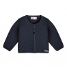 Garter stitch cardigan NAVY BLUE