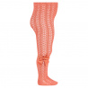 Openwork perle tights with side grossgrain bow PEONY