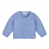 Garter stitch cardigan BLUISH