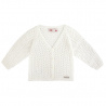 girls openwork cardigan CREAM