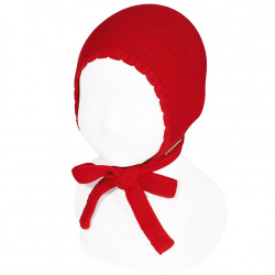 Garter sttich classic bonnet RED