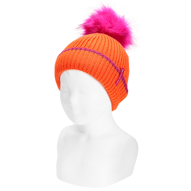fur pompoms for knitted hats