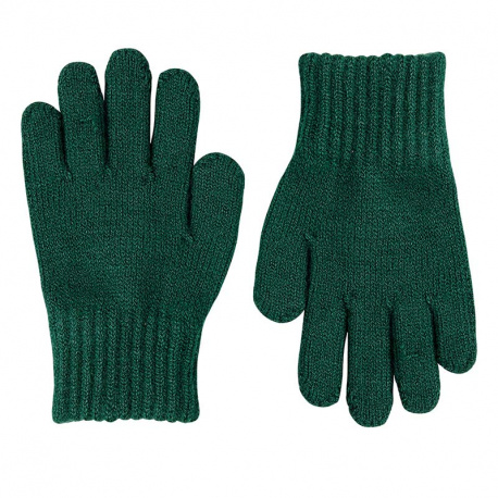 Gants tricot basiques VERT BOUTEILLE