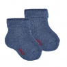 Merino wool-blend terry short socks w/folded cuff JEANS