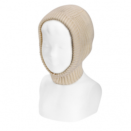 English rib stitch balaclava LINEN