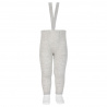 Merino wool-blend leggings w/elastic suspenders ALUMINIUM