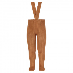 Rib tights with elastic...