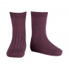 Basic rib short socks BURDEAUX