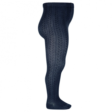 Braided tights NAVY BLUE