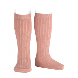 Merino wool-blend rib knee socks MAKE-UP