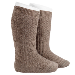 Merino wool-blend patterned knee socks TRUNK
