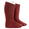 Merino wool-blend patterned knee socks GRANET