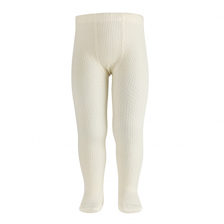 Merino wool-blend patterned tights BEIGE