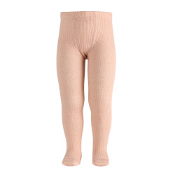Merino wool-blend patterned tights NUDE