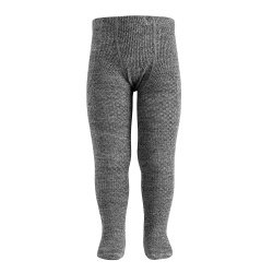 Merino wool-blend patterned tights LIGHT GREY