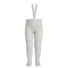 Merino wool-blend tights with elastic suspenders ALUMINIUM