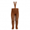 Merino wool-blend tights with elastic suspenders CHOCOLATE