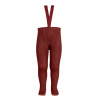 Merino wool-blend tights w/elastic suspenders GRANET