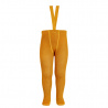 Merino wool-blend tights with elastic suspenders CURRY