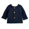 Boys garter stitch short coat NAVY BLUE