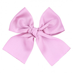 Hair clip with large grossgrain bow PINK