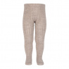 Merino wool-blend rib tights NOUGAT