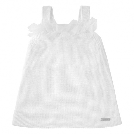 Vestit malles girades amb tul BLANC