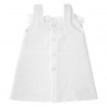 Garter stitch tulle dress WHITE