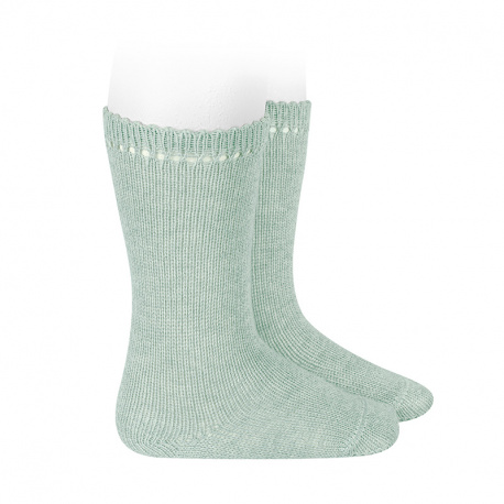 Perle knee high socks SEA MIST