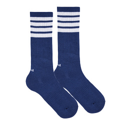 Sport socks with 4 horizontal stripeses INK