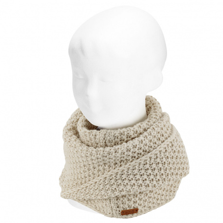 Bulky sand stitch infinity snood-scarf LINEN