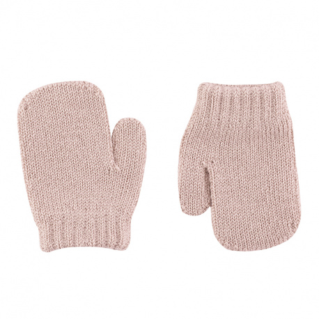 Merino wool-blend one-finger mittens NUDE