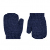 Merino wool-blend one-finger mittens NAVY BLUE