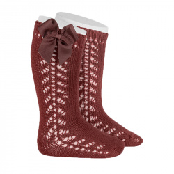 Side openwork warm cotton...