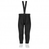 Merino 1x1 wool-blend leggings w/elasticsuspender BLACK