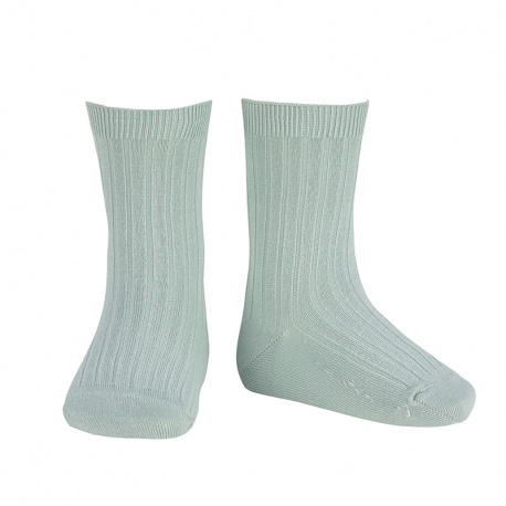 Basic rib short socks SEA MIST