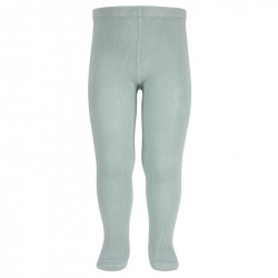 Plain stitch basic tights SEA MIST